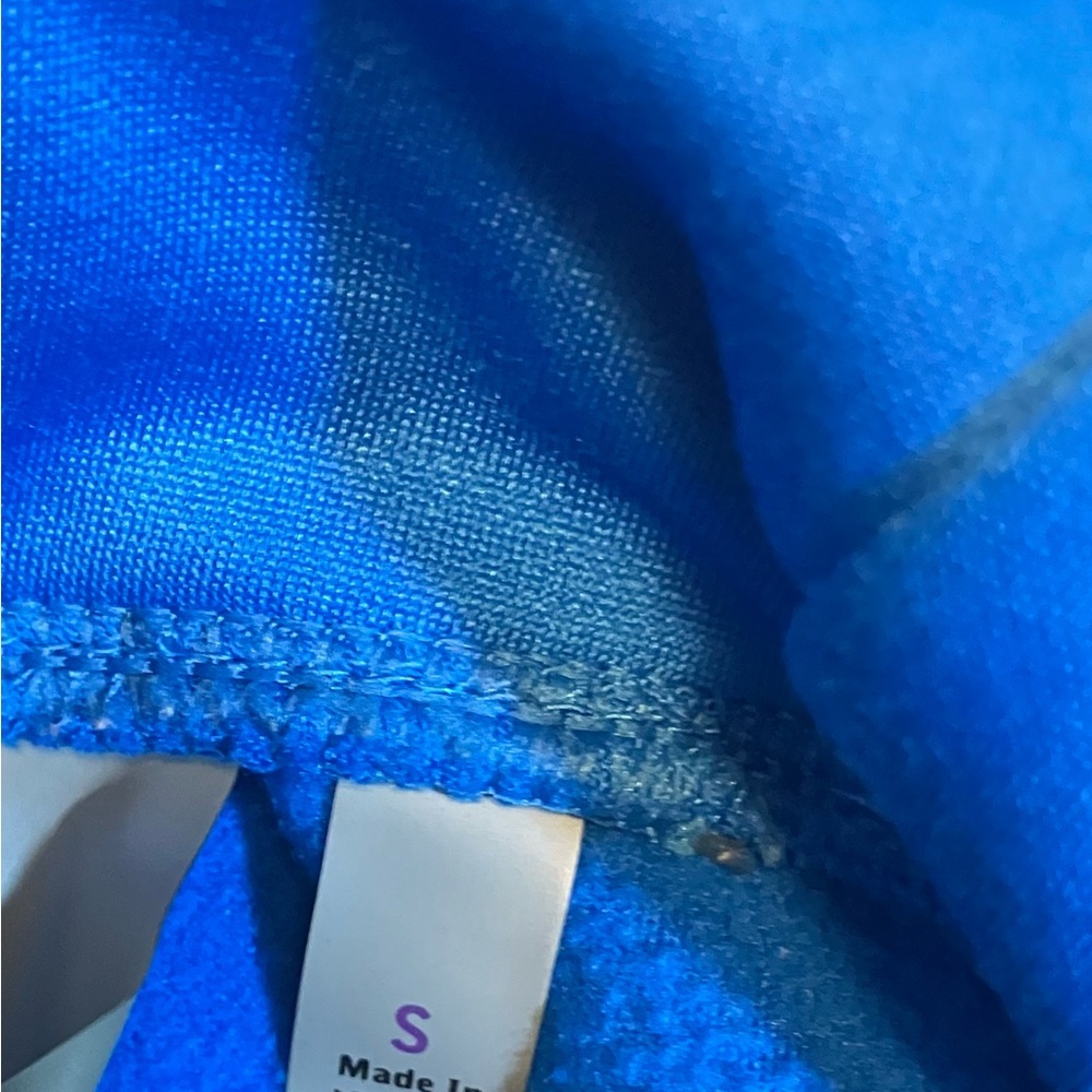 Athleta Womens Cowl Neck Athletic Sweatshirt Size S Small Blue Thumb Holes - Picture 4 of 10